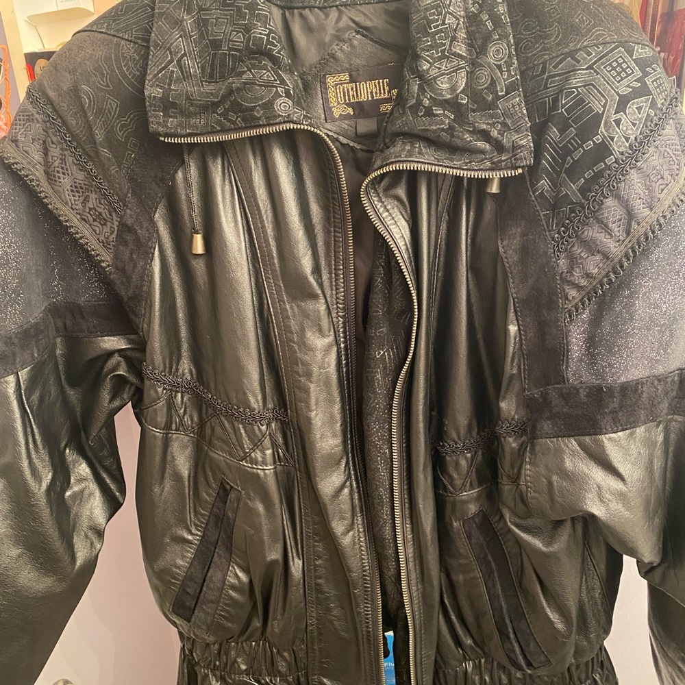 Vintage Otello Pelle Leather Coat